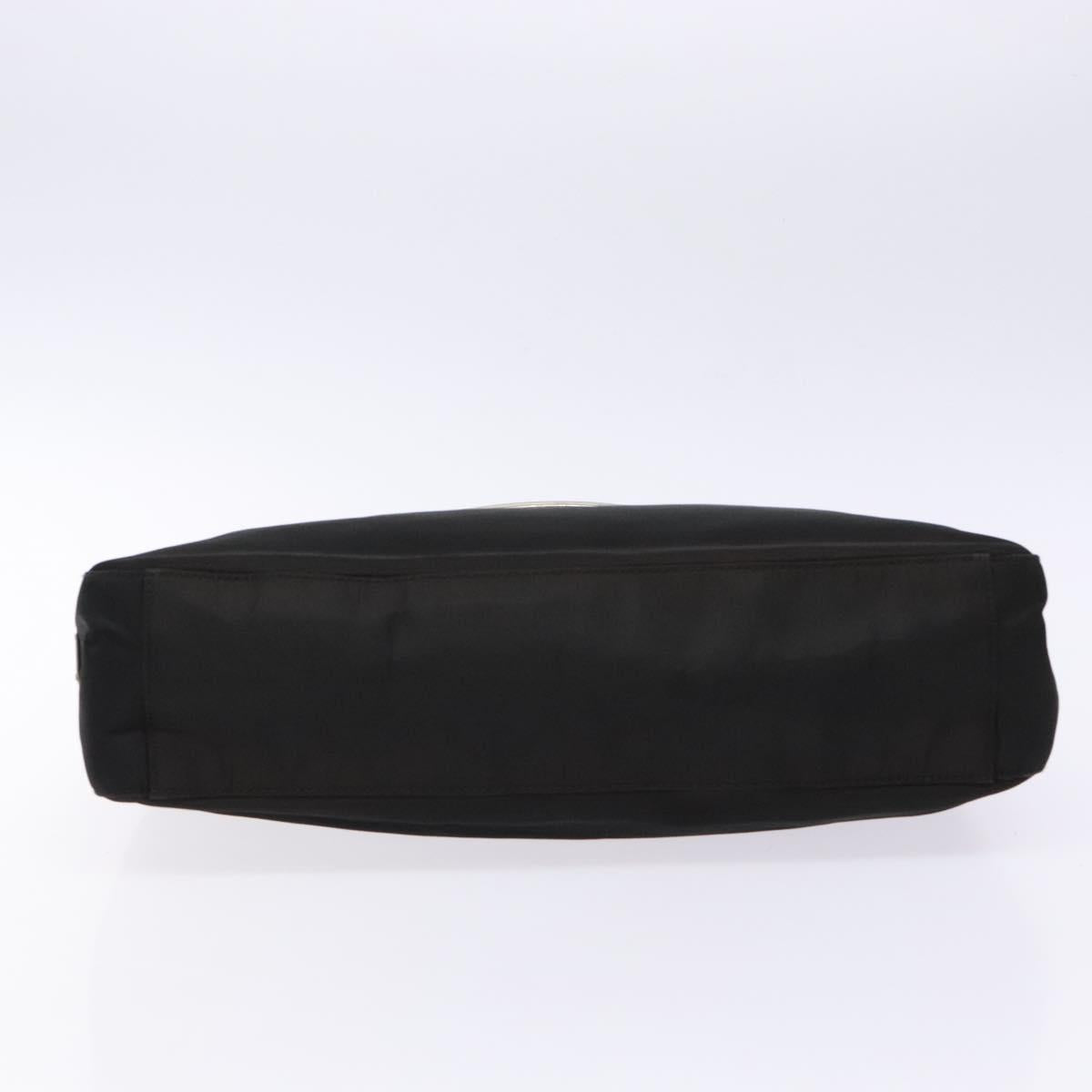 PRADA Shoulder Bag Nylon Black Silver Auth 133387