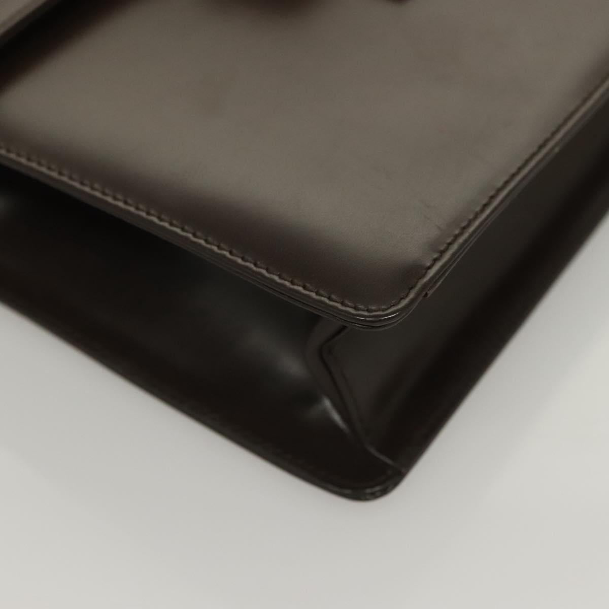 Salvatore Ferragamo Shoulder Bag Leather Brown Auth 133389