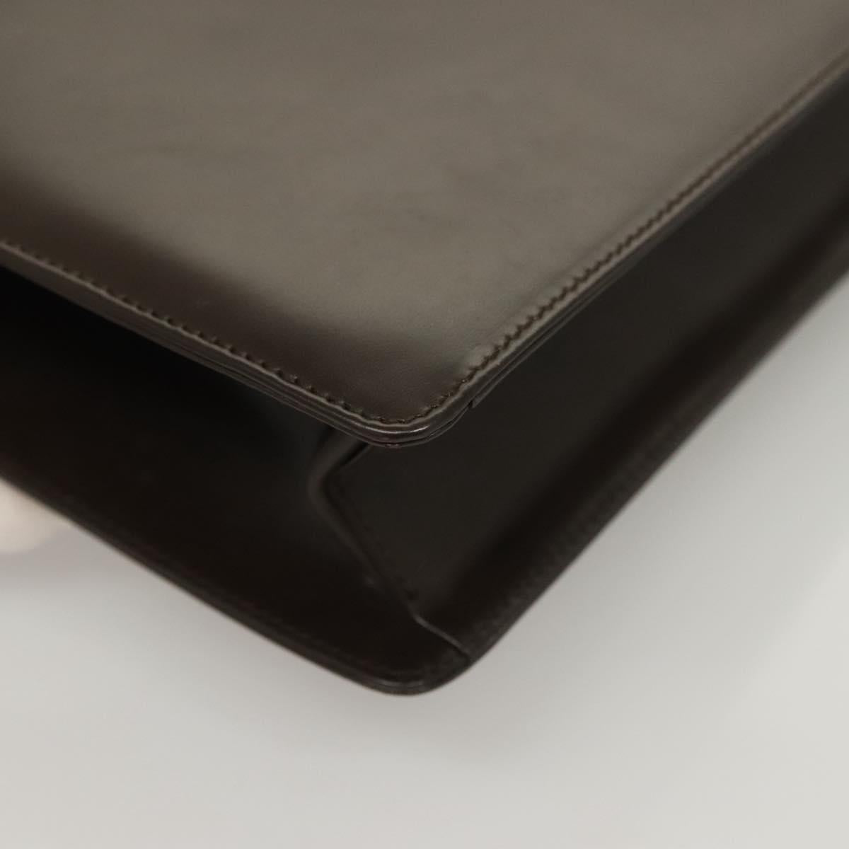 Salvatore Ferragamo Shoulder Bag Leather Brown Auth 133389