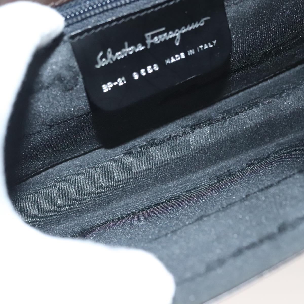 Salvatore Ferragamo Shoulder Bag Leather Brown Auth 133389