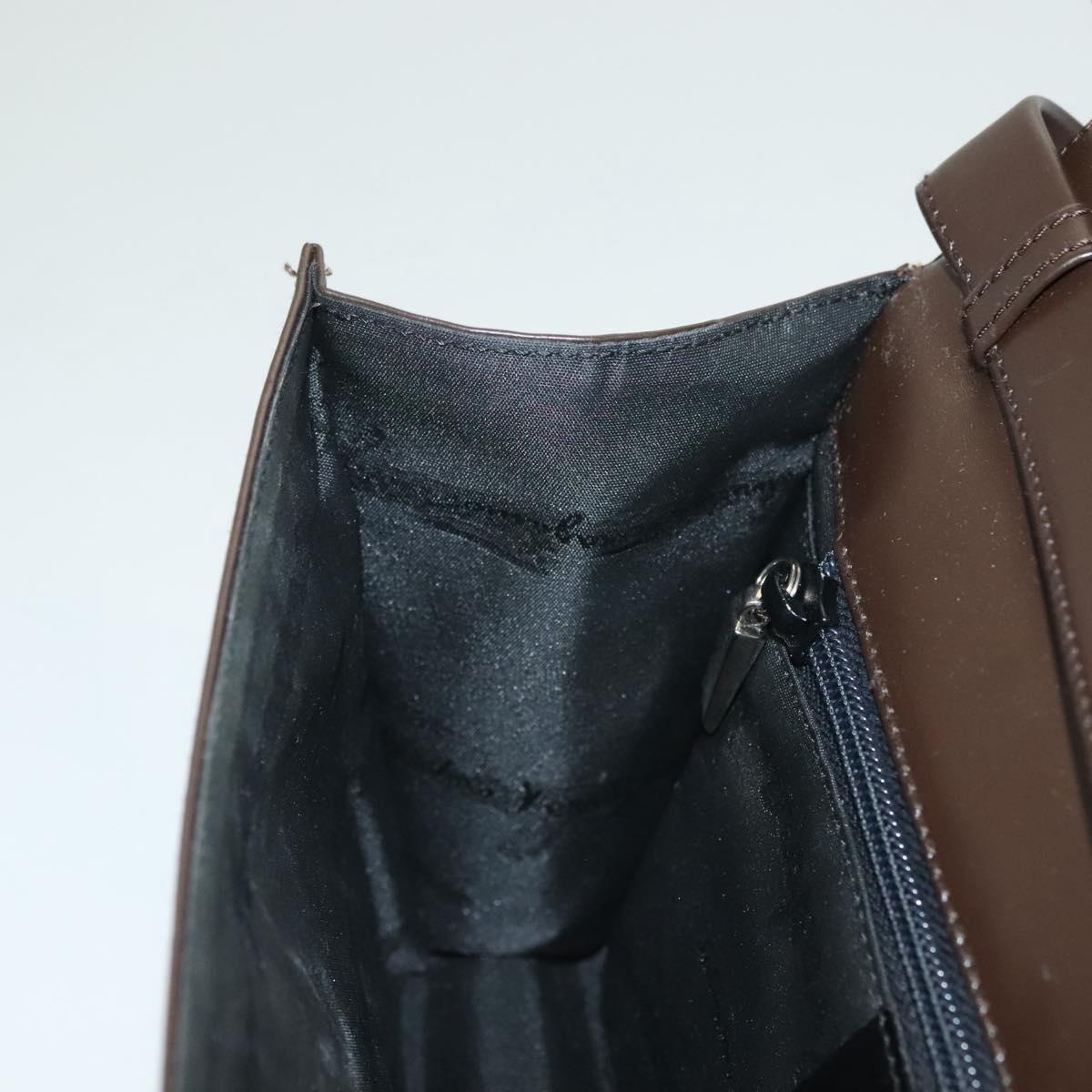 Salvatore Ferragamo Shoulder Bag Leather Brown Auth 133389