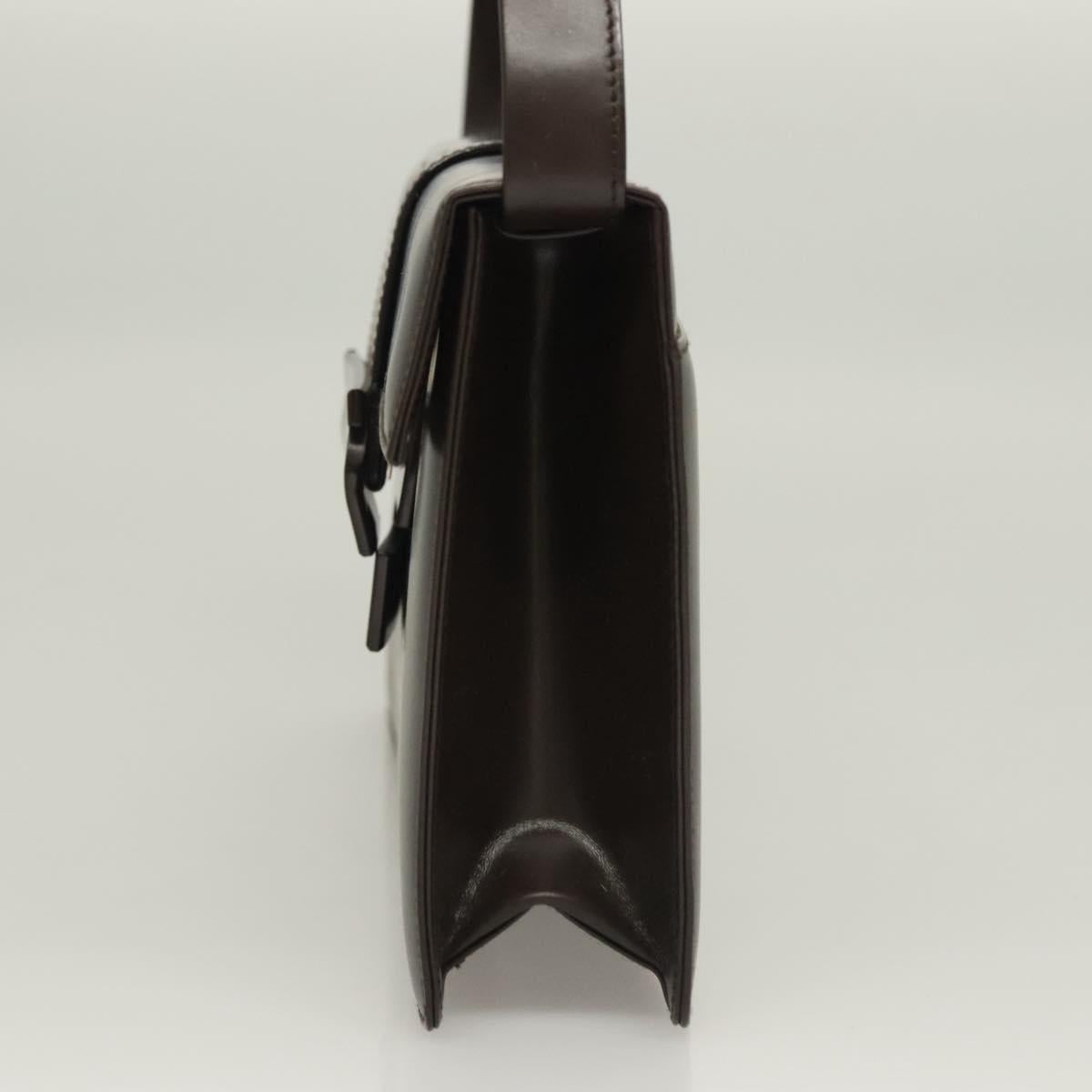 Salvatore Ferragamo Shoulder Bag Leather Brown Auth 133389