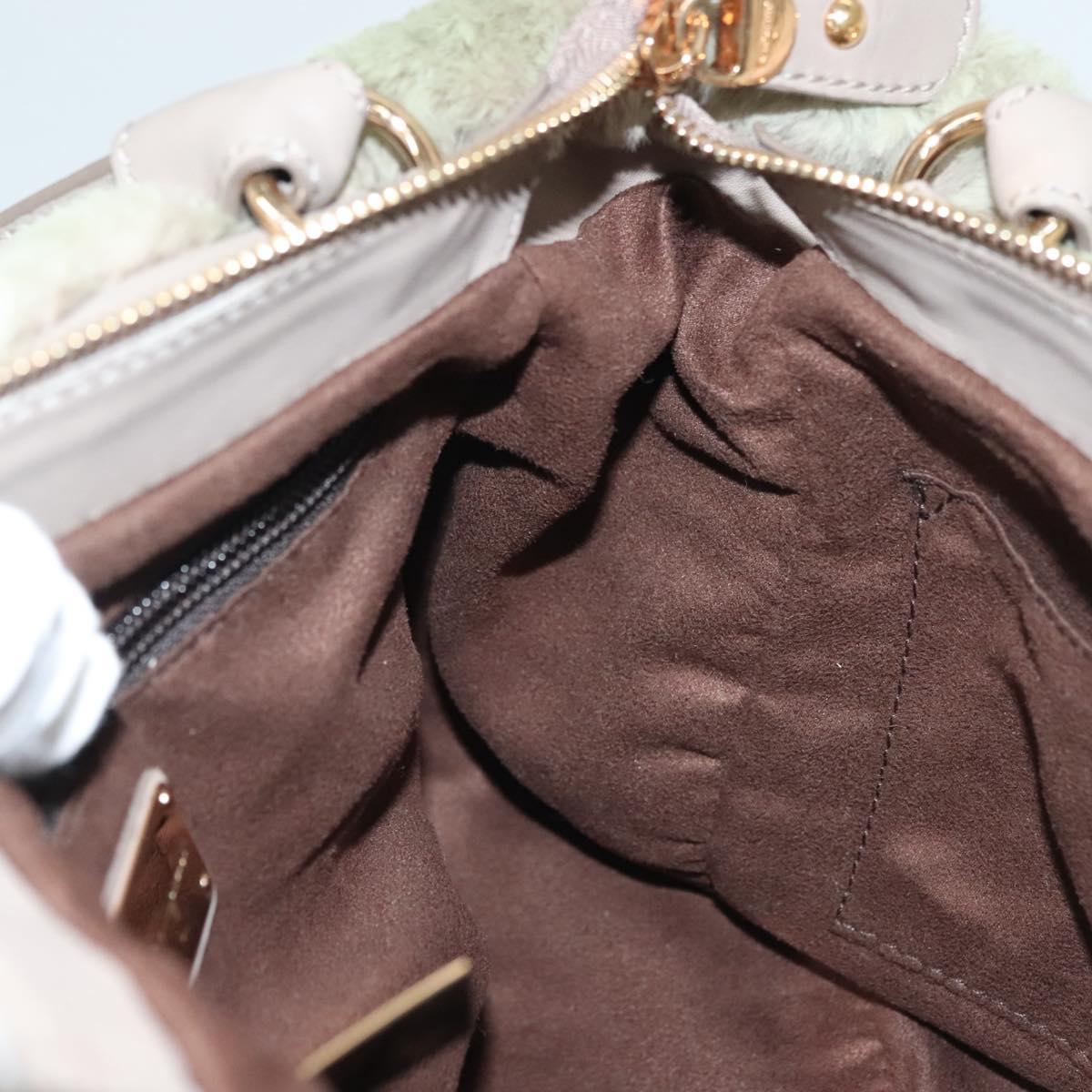 Salvatore Ferragamo Hand Bag Leather Gray Gold Auth 133404