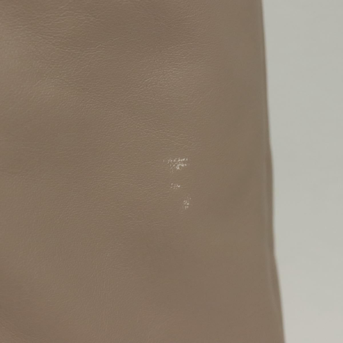 Salvatore Ferragamo Hand Bag Leather Gray Gold Auth 133404