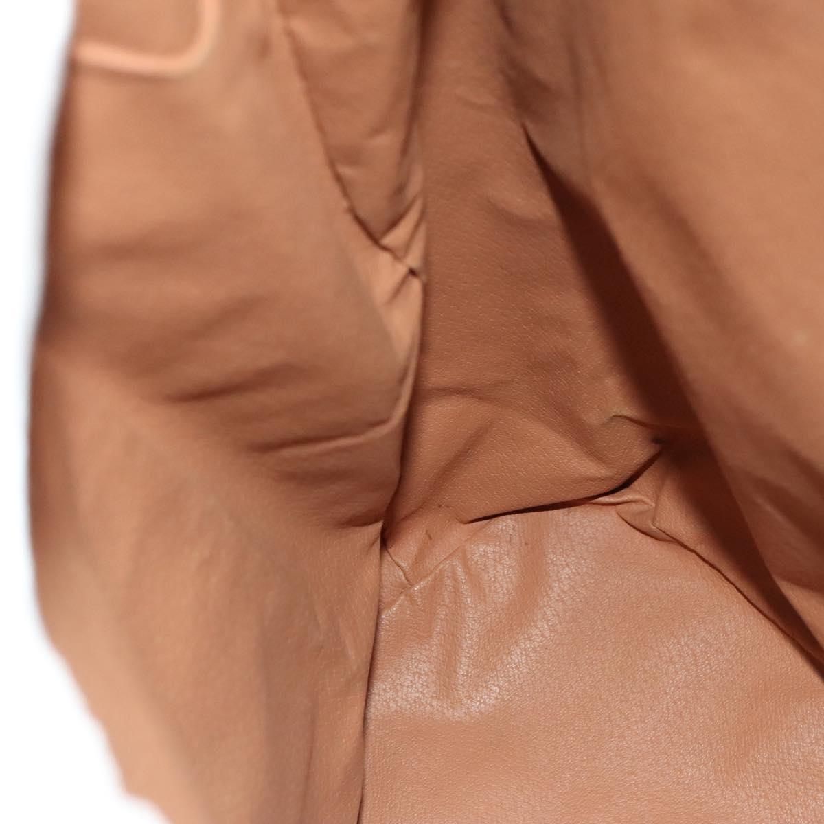 CELINE Macadam Canvas Backpack PVC Leather Brown Gold Auth 133422