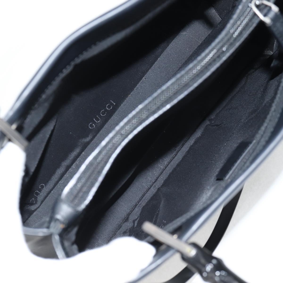 GUCCI Bamboo Hand Bag Leather 2way Black 002 1016 Auth 133424