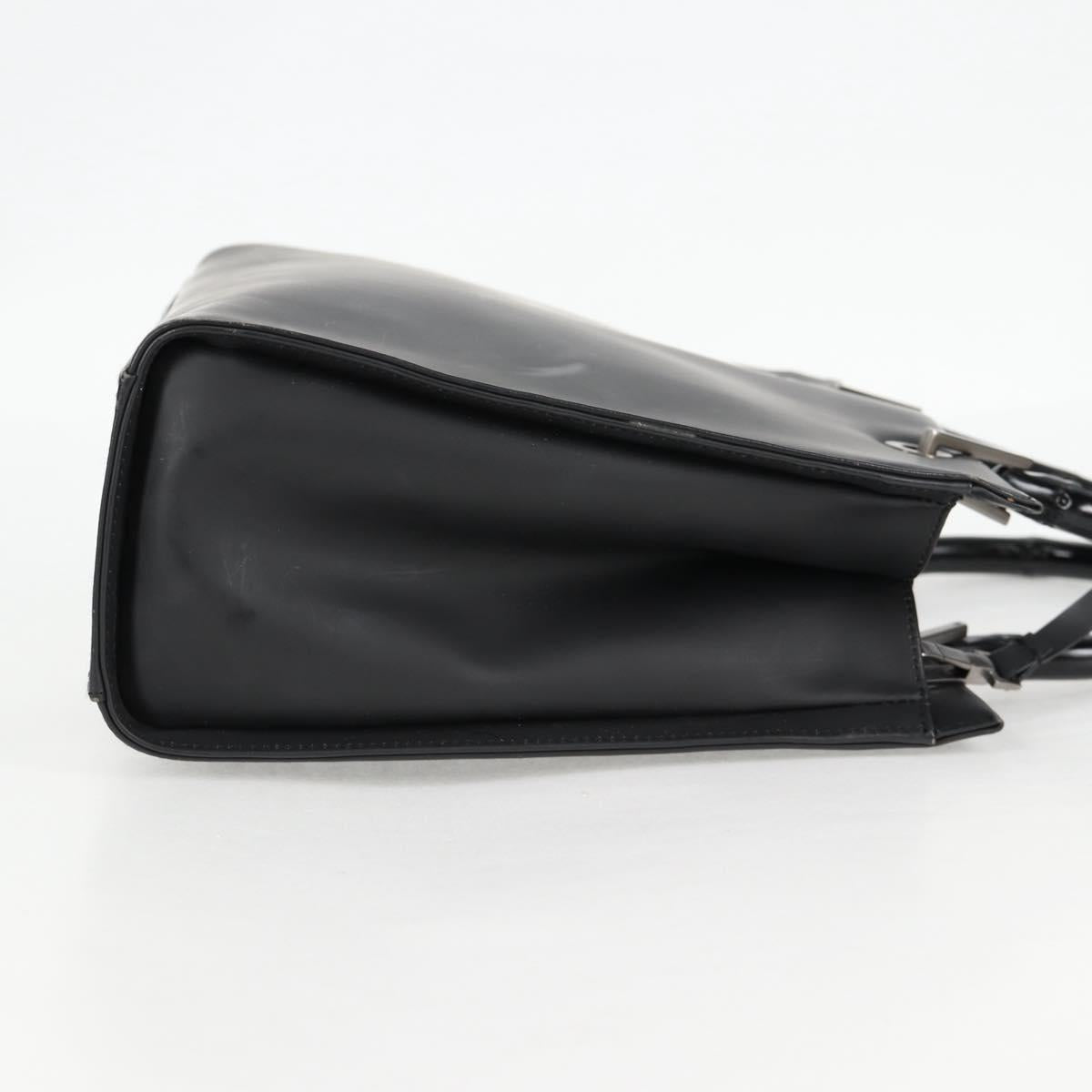 GUCCI Bamboo Hand Bag Leather 2way Black 002 1016 Auth 133424