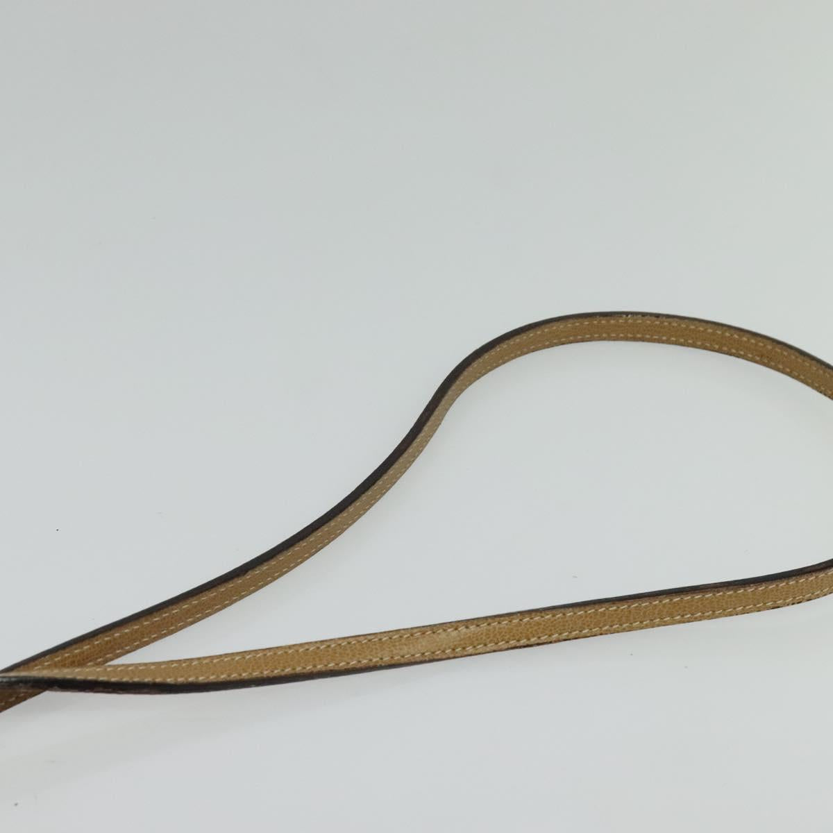 Salvatore Ferragamo Shoulder Bag Leather Beige Gold Auth 133427