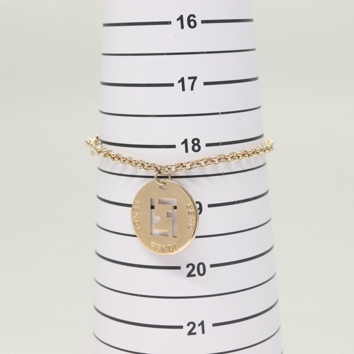 FENDI Bracelet metal Gold Auth 133445