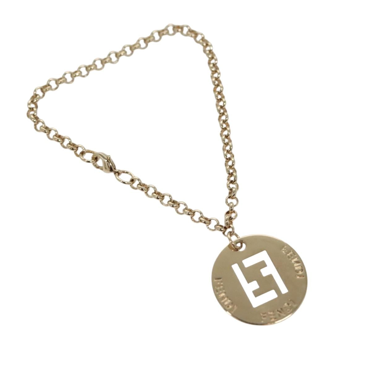 FENDI Bracelet metal Gold Auth 133445
