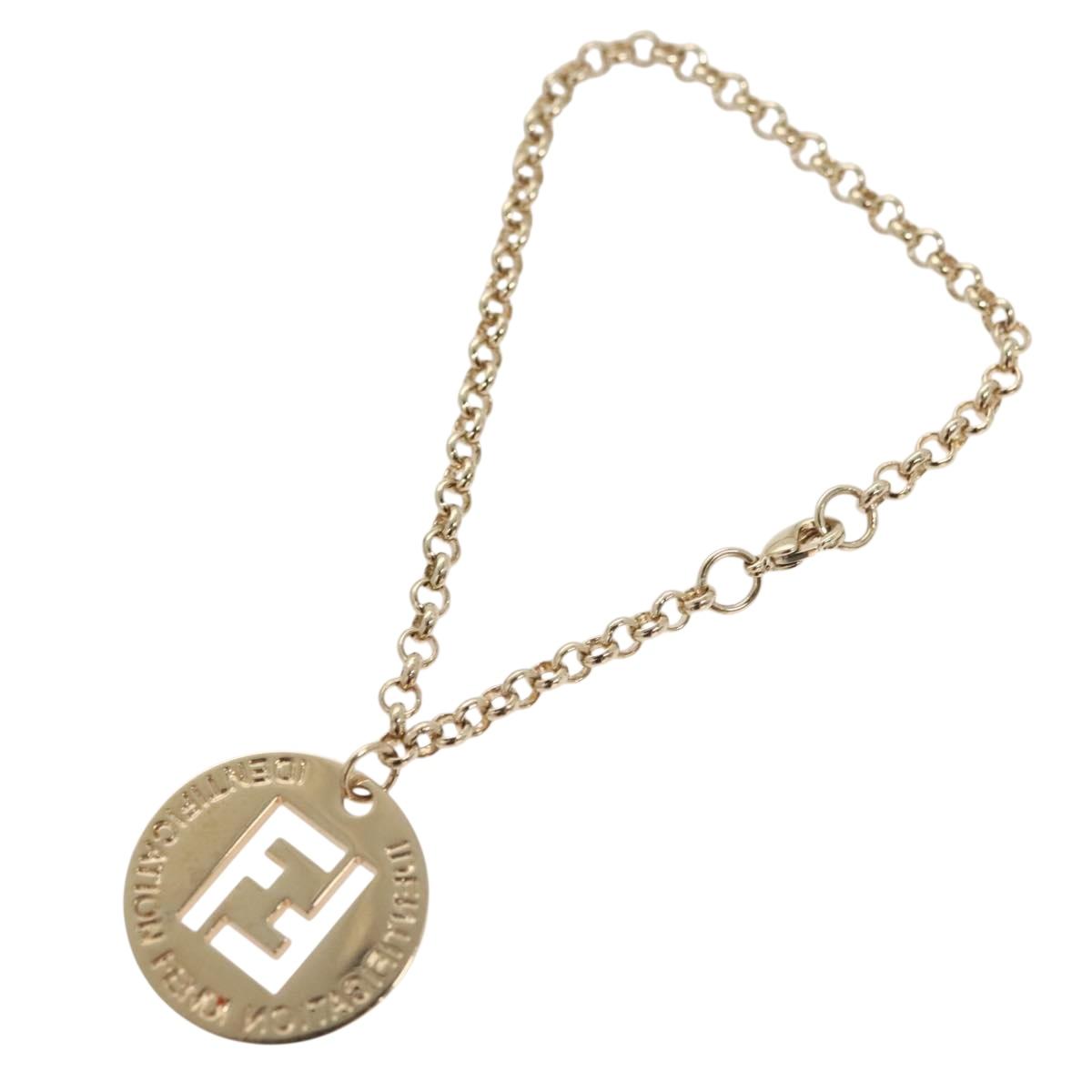 FENDI Bracelet metal Gold Auth 133445