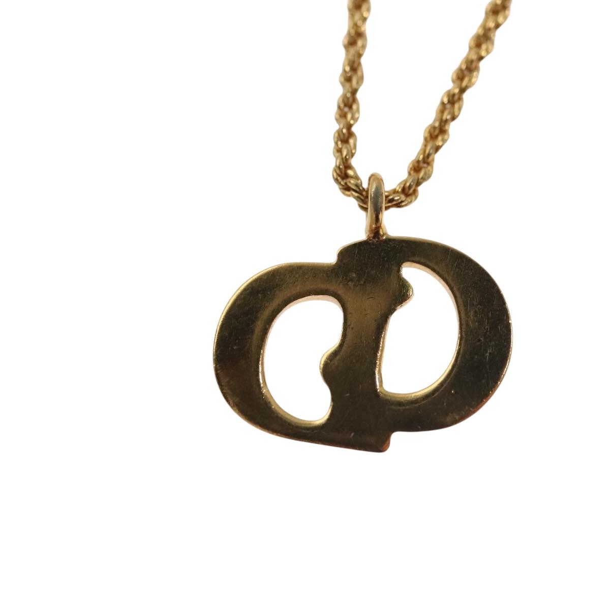 Christian Dior Necklace metal Gold Auth 133461
