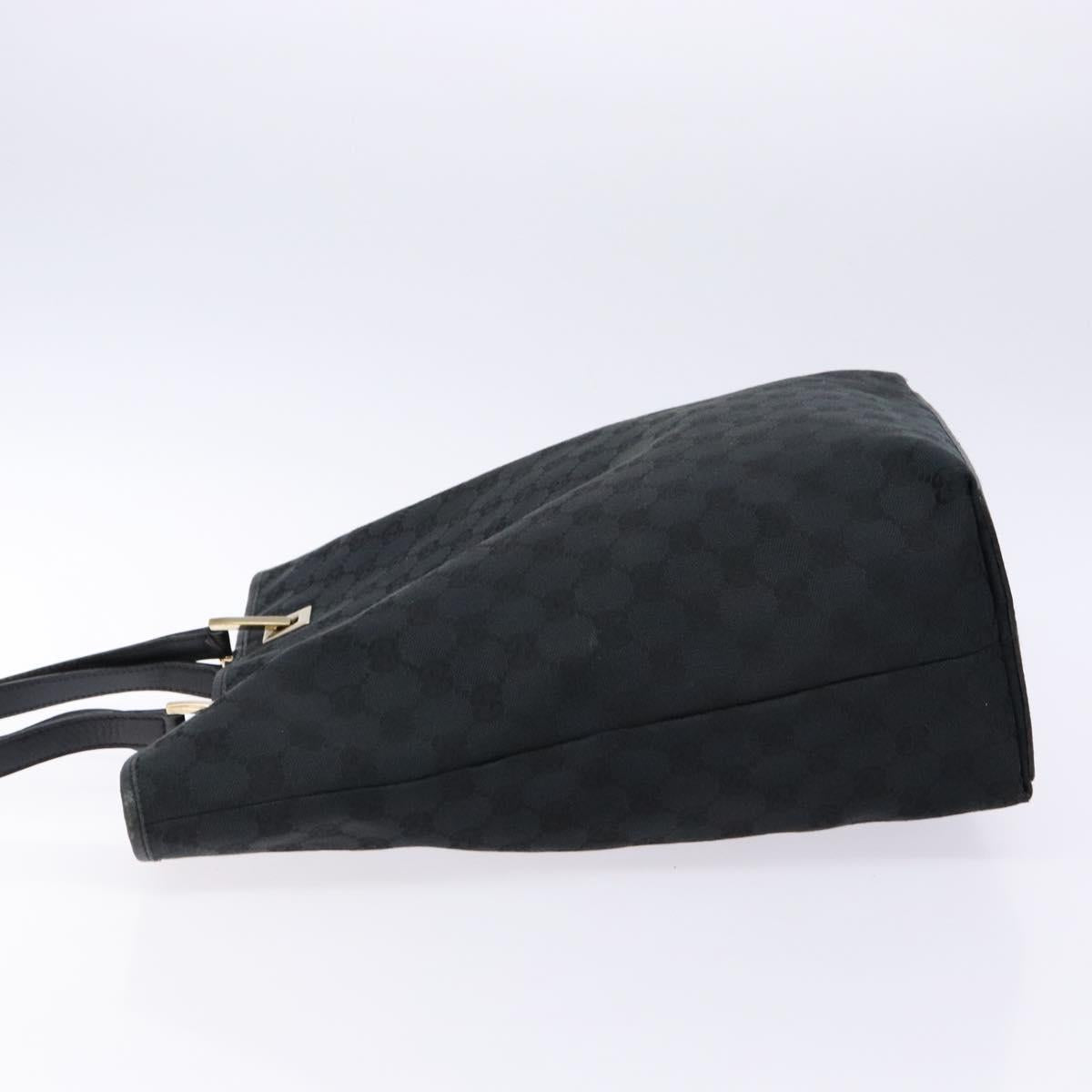 GUCCI GG Canvas Tote Bag Gold Black 002 1098 3444 Auth 133481