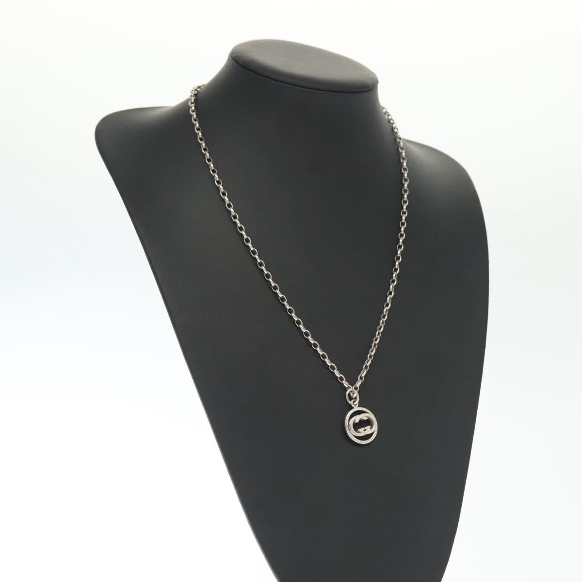GUCCI Necklace Ag925 Silver Auth 133492