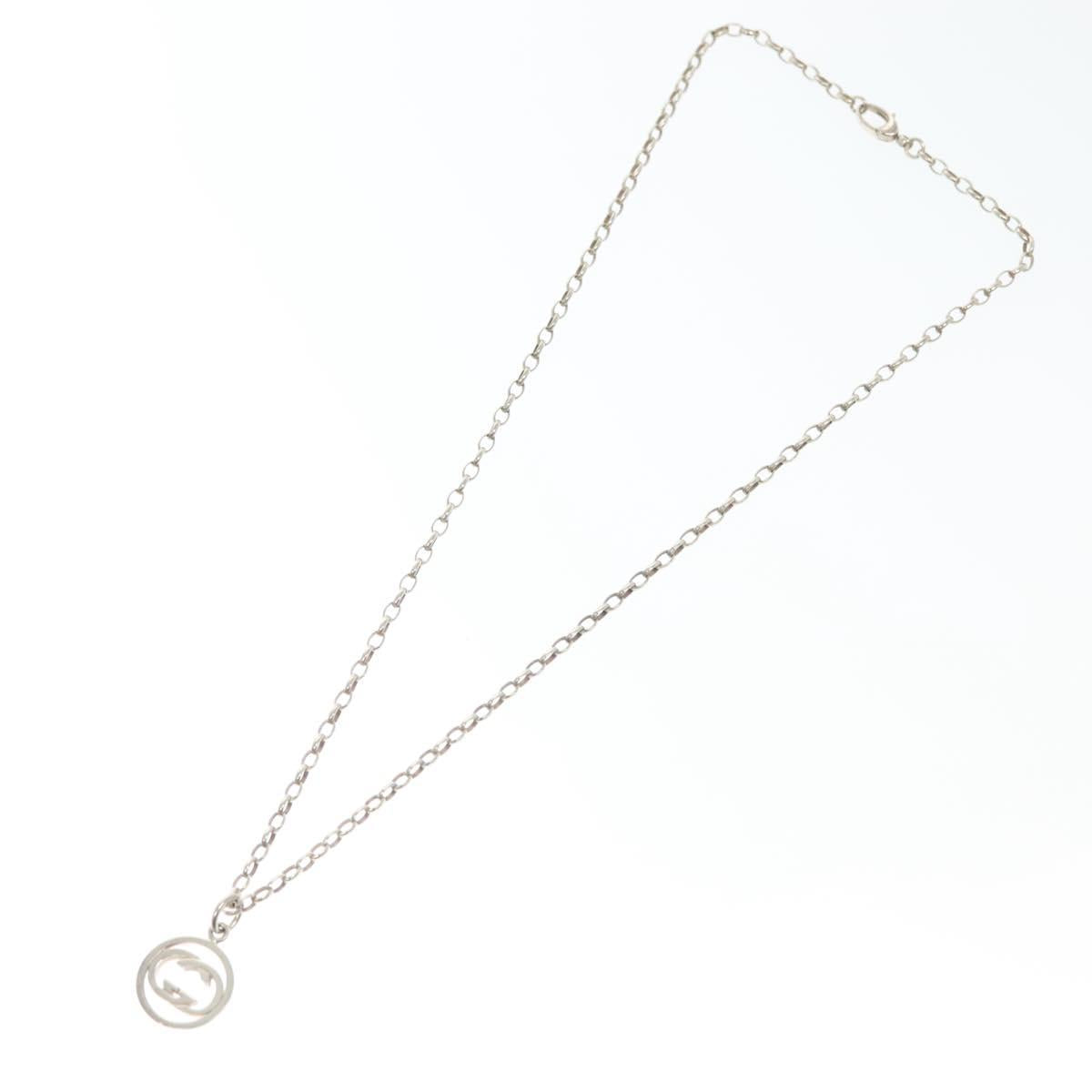 GUCCI Necklace Ag925 Silver Auth 133492