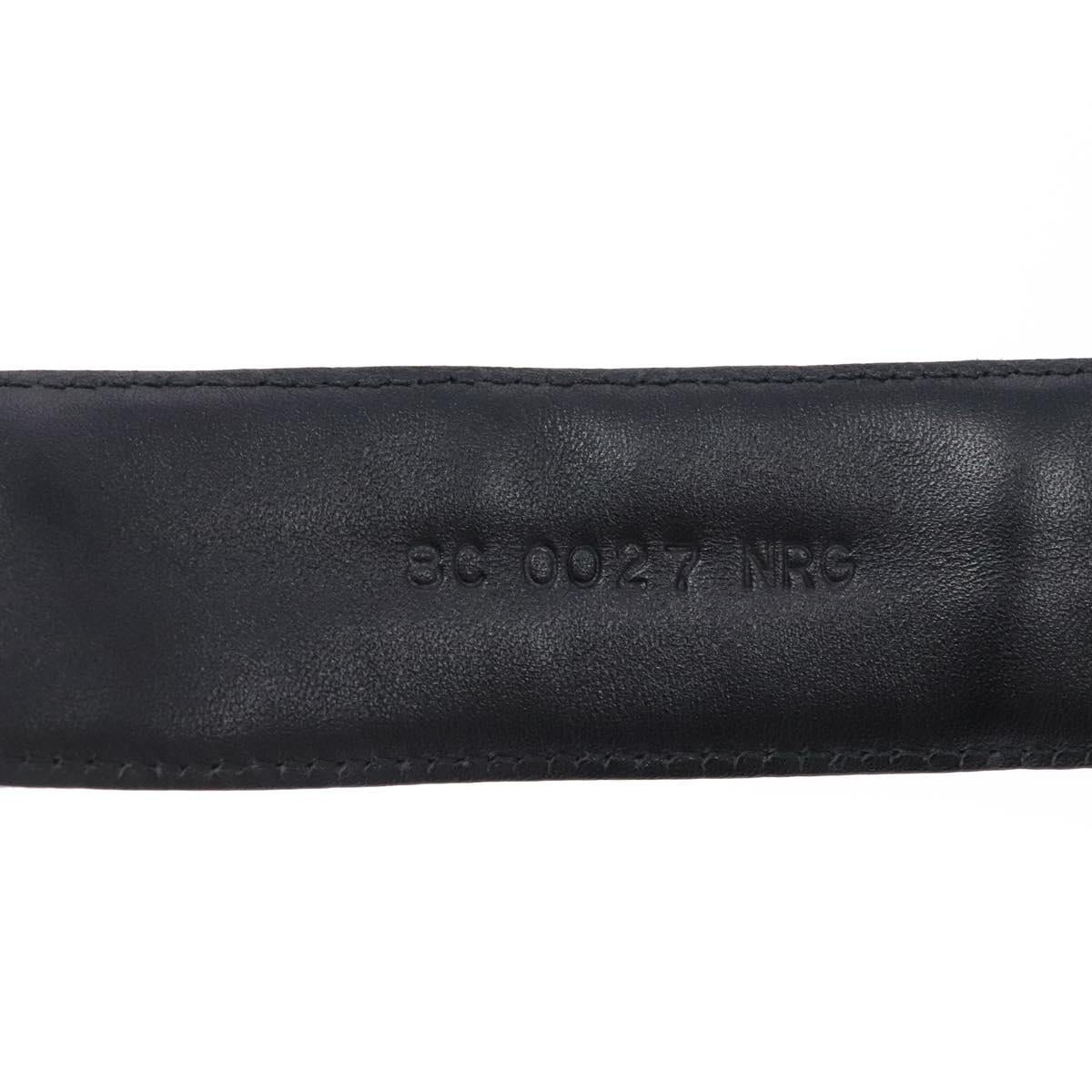 FENDI Zucca Canvas Belt Black Brown Auth 133498