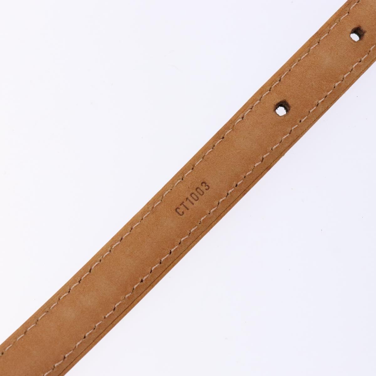 LOUIS VUITTON Belt Leather Black LV Auth 133503