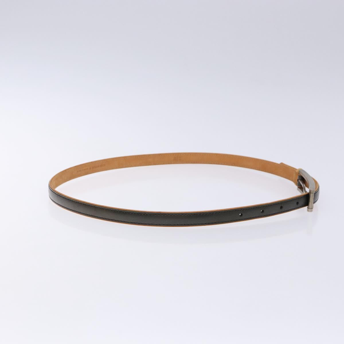 LOUIS VUITTON Belt Leather Black LV Auth 133503