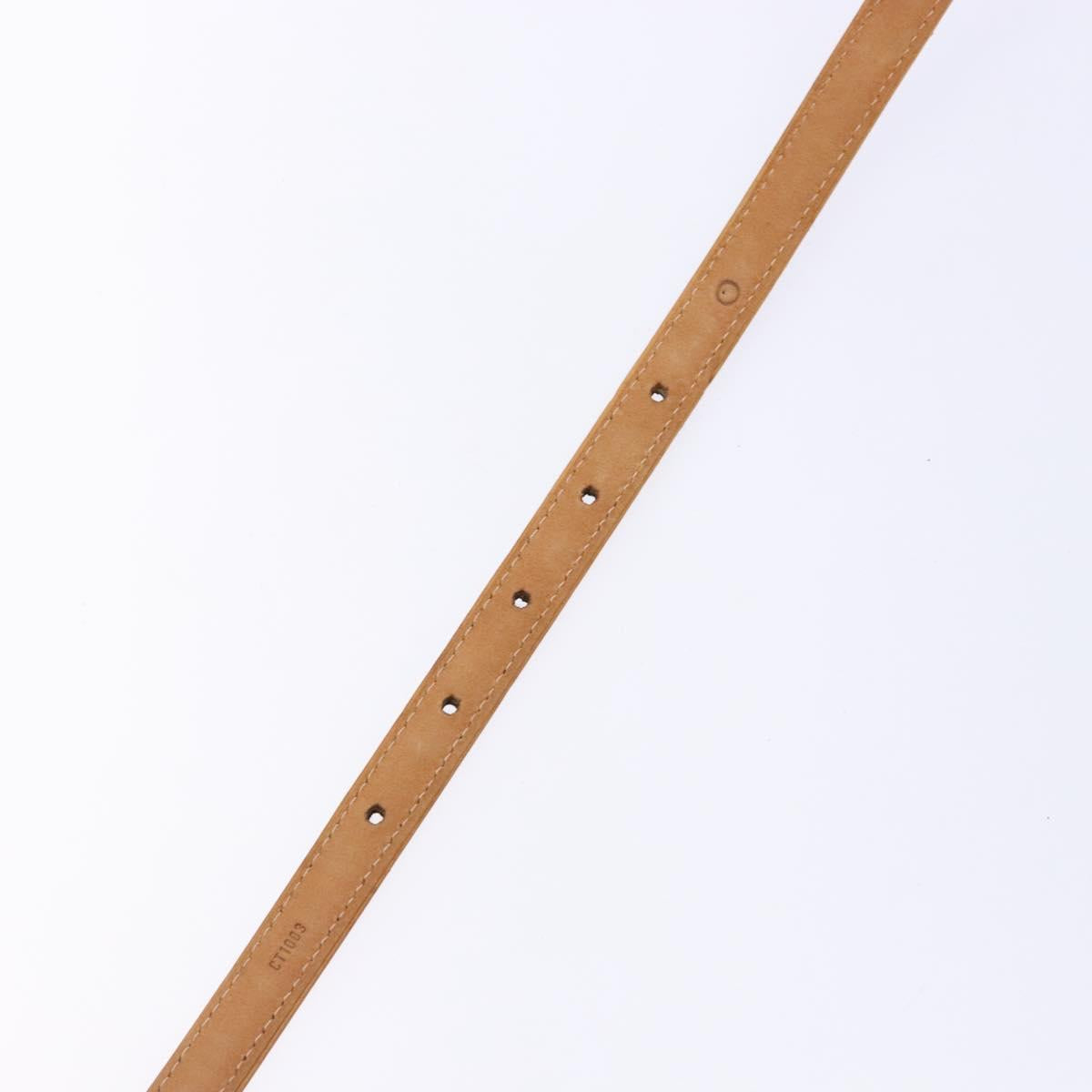 LOUIS VUITTON Belt Leather Black LV Auth 133503