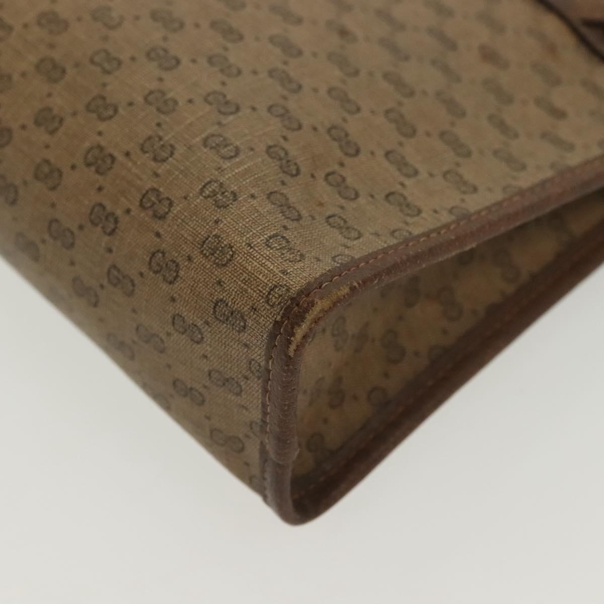GUCCI Micro GG Supreme Clutch Bag PVC Beige 67 039 5465 Auth 133508