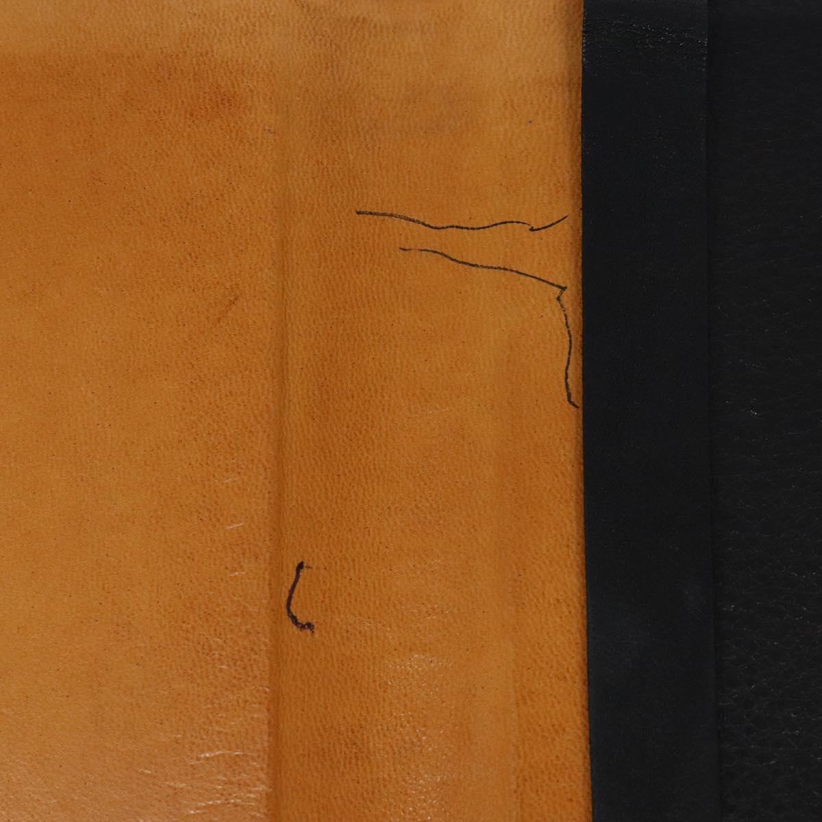 GUCCI Book Cover Leather Black Auth 133512