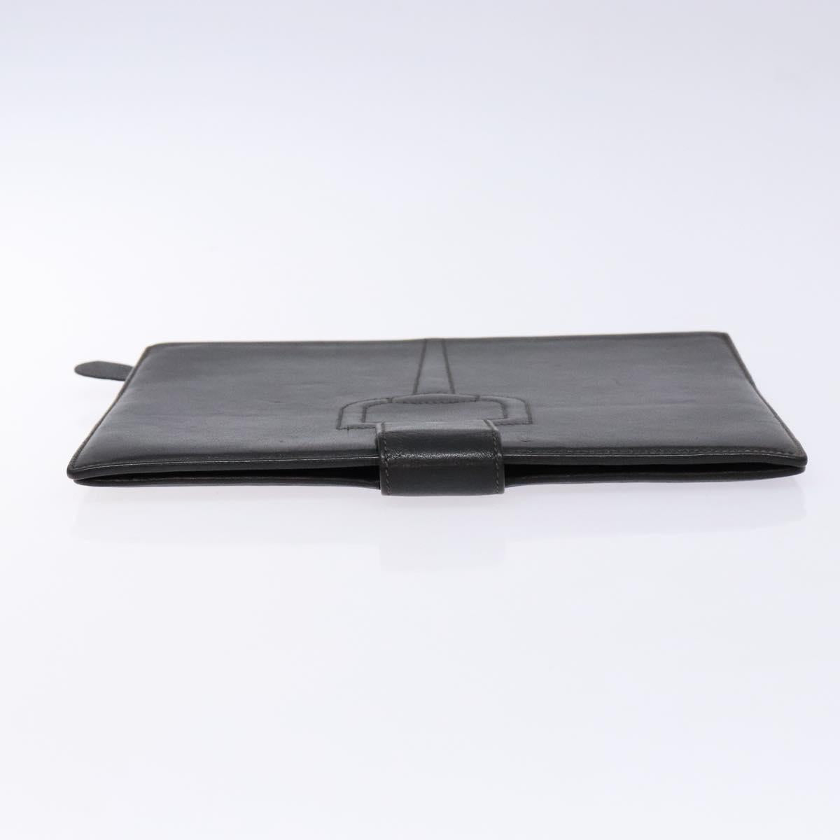 GUCCI Book Cover Leather Black Auth 133512