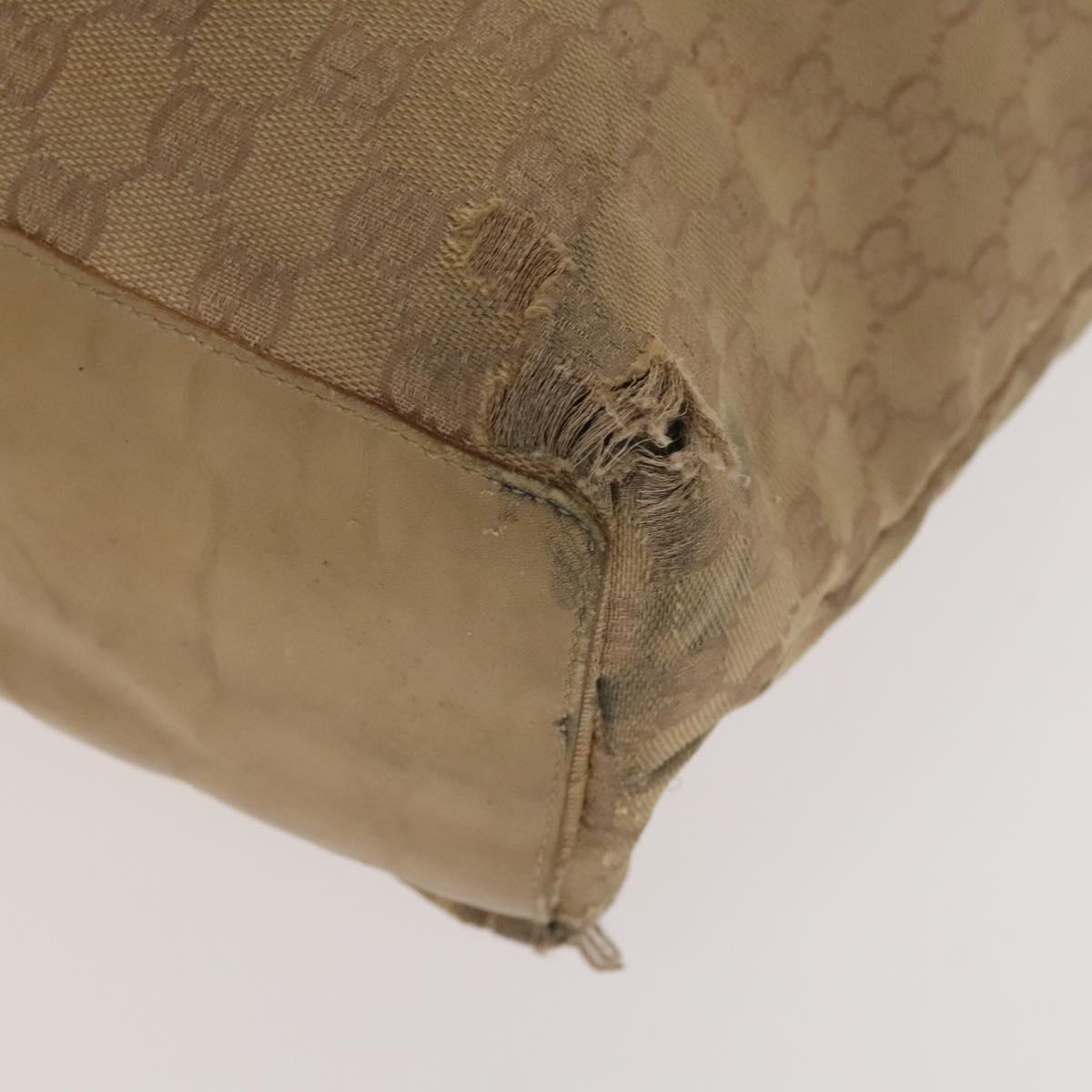 GUCCI GG Canvas Tote Bag 2Set Beige Gold pink Auth 133515