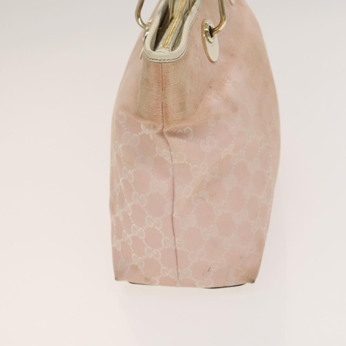 GUCCI GG Canvas Tote Bag 2Set Beige Gold pink Auth 133515