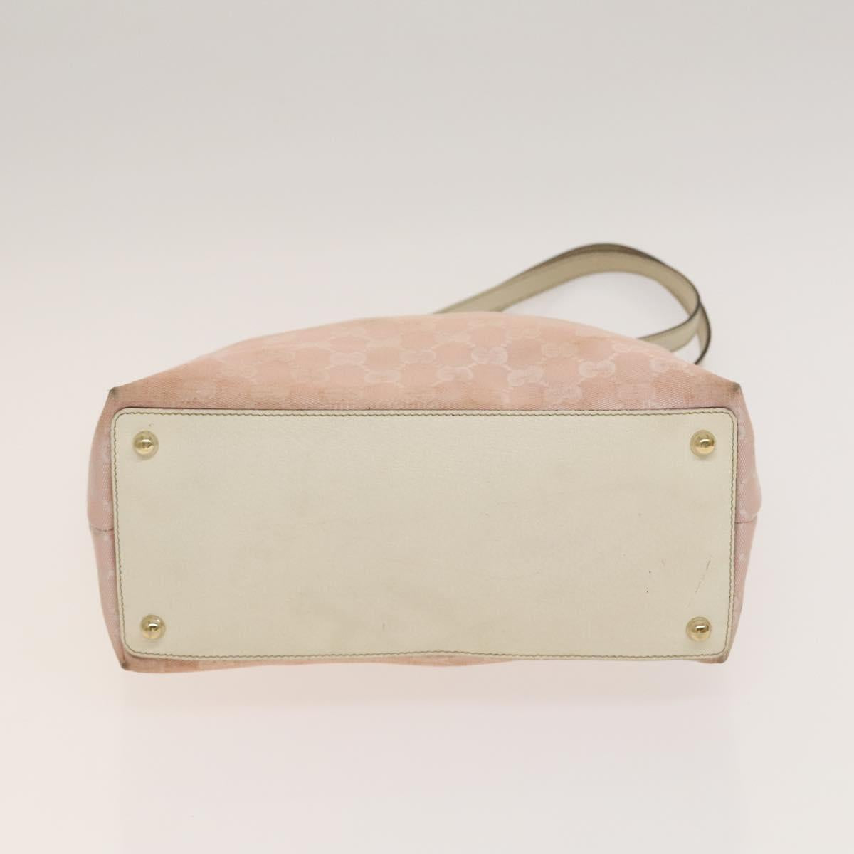 GUCCI GG Canvas Tote Bag 2Set Beige Gold pink Auth 133515