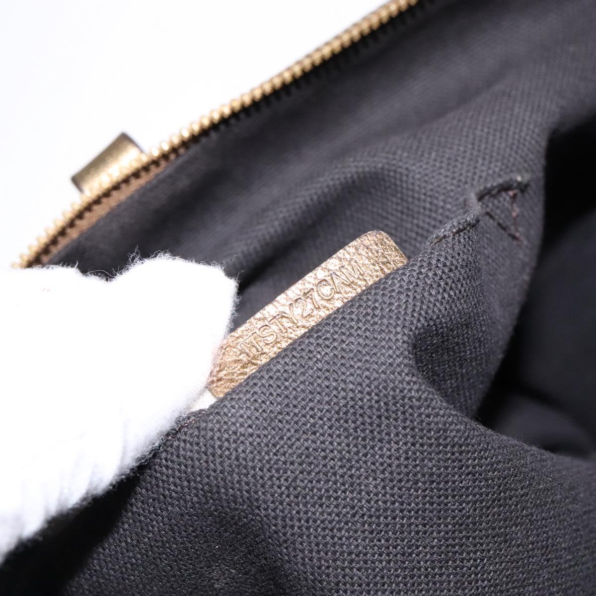 BURBERRY Nova Check Tote Bag PVC Beige Gold Auth 133565