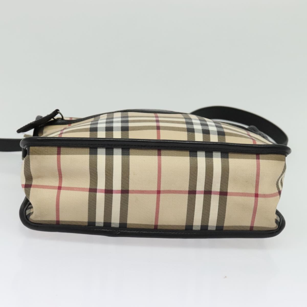 BURBERRY Nova Check Shoulder Bag PVC Beige Auth 133569