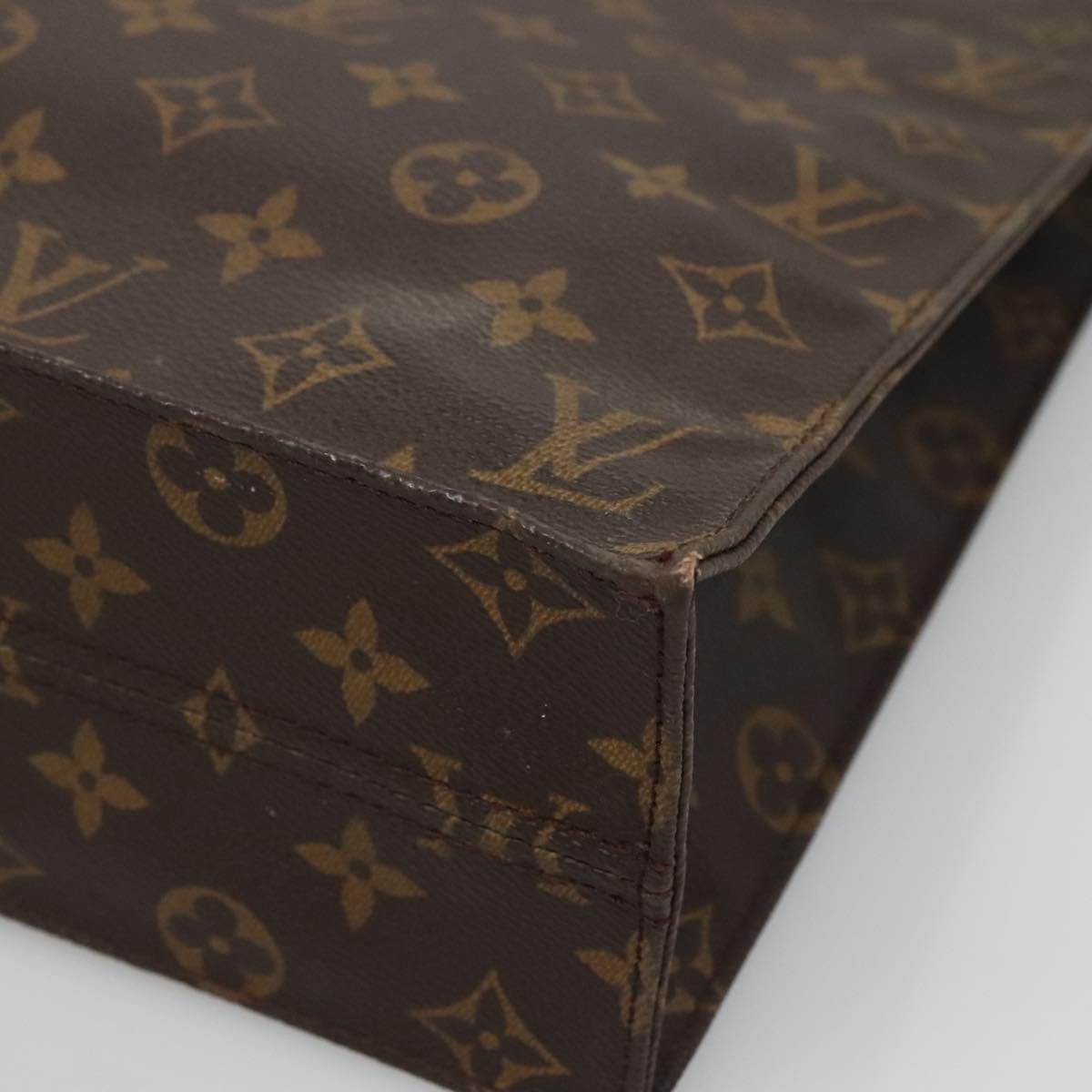 LOUIS VUITTON Monogram Sac Plat Hand Bag M51140 LV Auth 133581