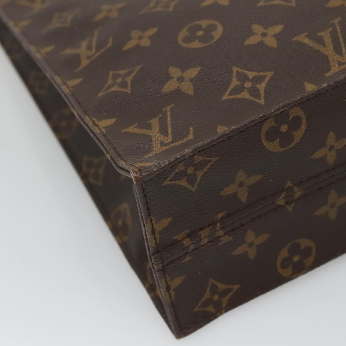 LOUIS VUITTON Monogram Sac Plat Hand Bag M51140 LV Auth 133581