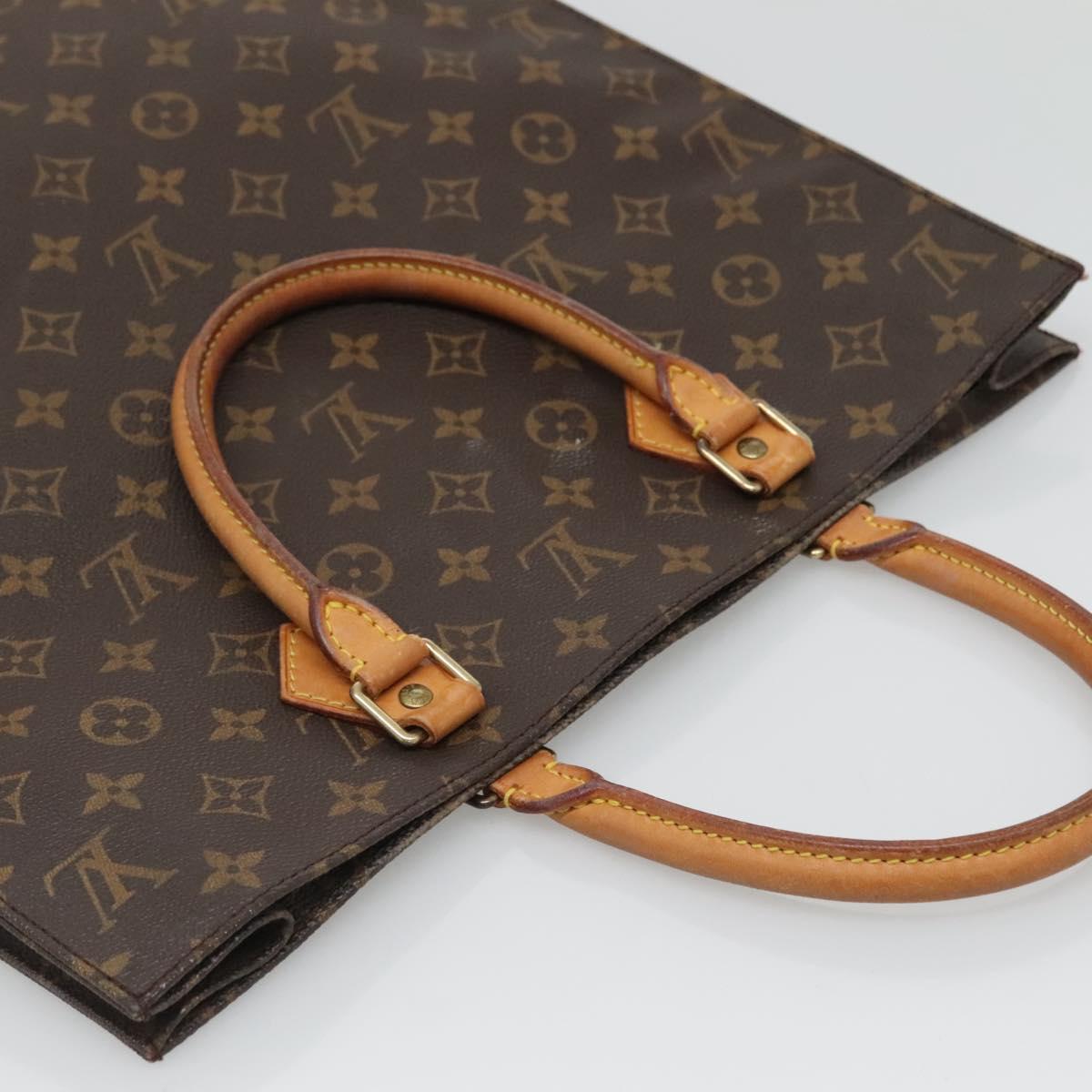 LOUIS VUITTON Monogram Sac Plat Hand Bag M51140 LV Auth 133581
