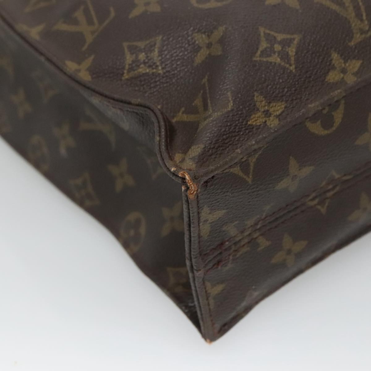 LOUIS VUITTON Monogram Sac Plat Hand Bag M51140 LV Auth 133582