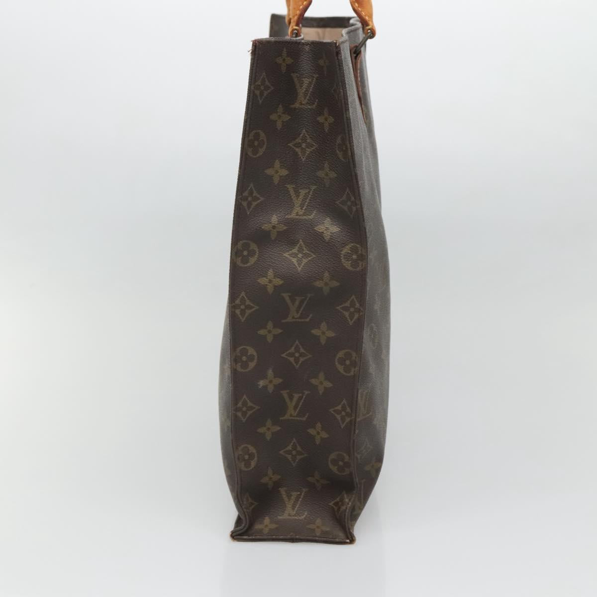 LOUIS VUITTON Monogram Sac Plat Hand Bag M51140 LV Auth 133582