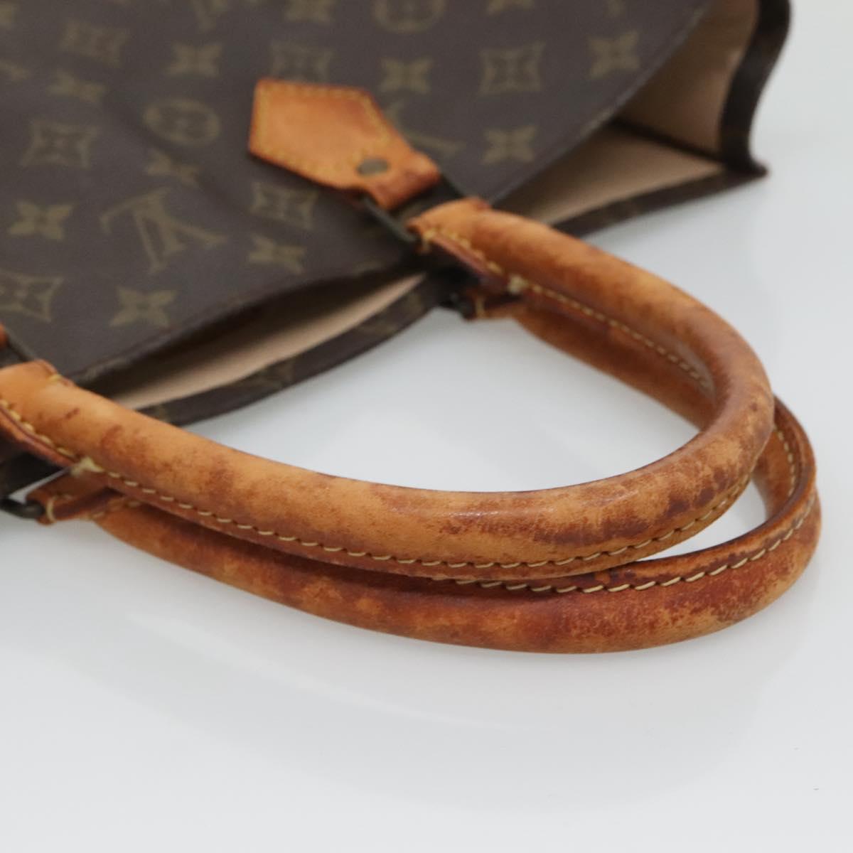 LOUIS VUITTON Monogram Sac Plat Hand Bag M51140 LV Auth 133582