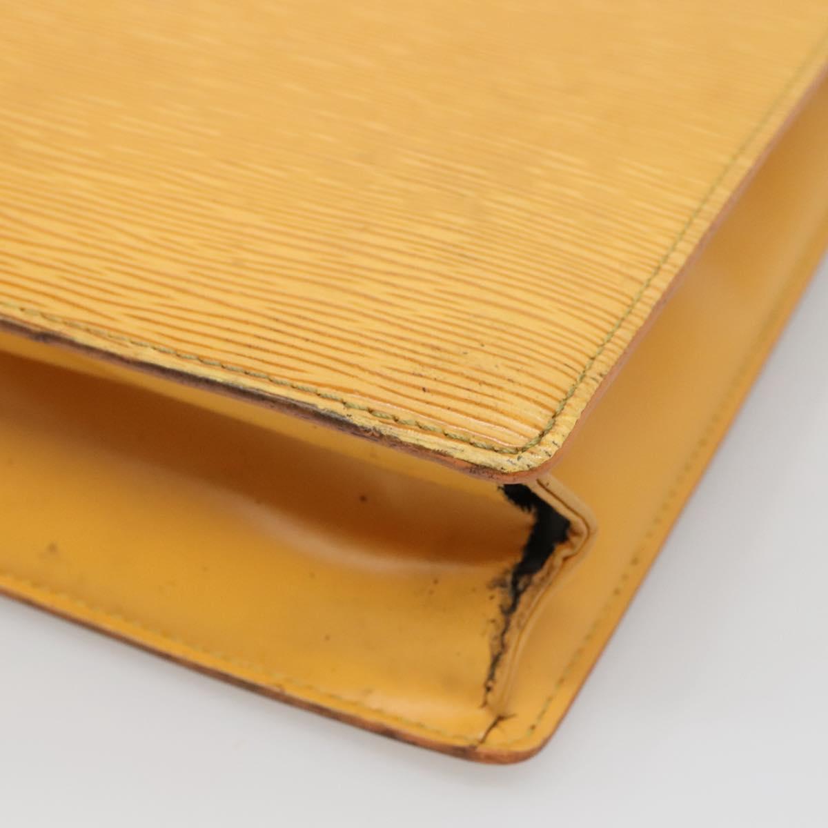 LOUIS VUITTON Epi Sac Plat Hand Bag Yellow M52079 LV Auth 133609