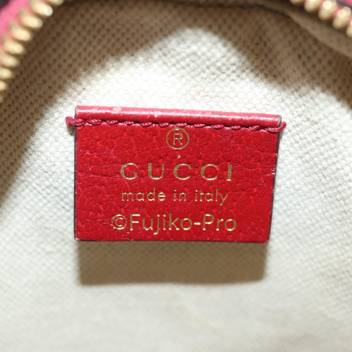 GUCCI Micro GG Supreme Doraemon Collaboration Bag PVC Beige 625216 Auth 133618