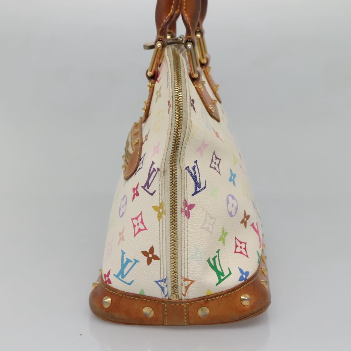 LOUIS VUITTON Monogram Multicolor Alma Hand Bag White M92647 LV Auth 133620