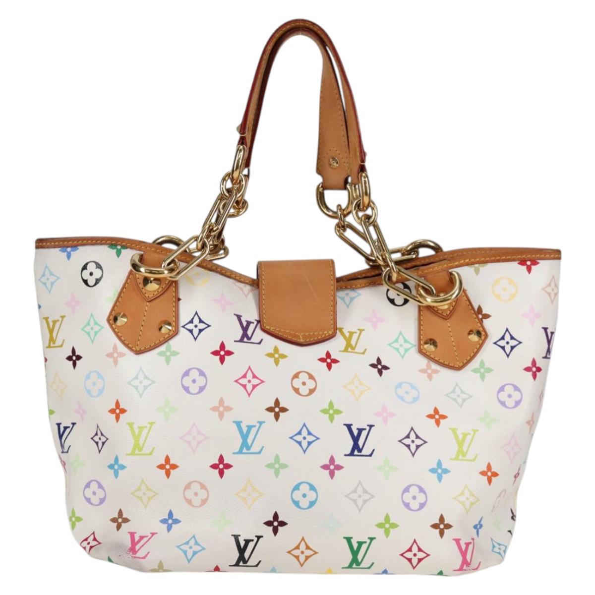 LOUIS VUITTON Monogram Multicolor Annie GM Tote Bag White M40303 LV Auth 133621V