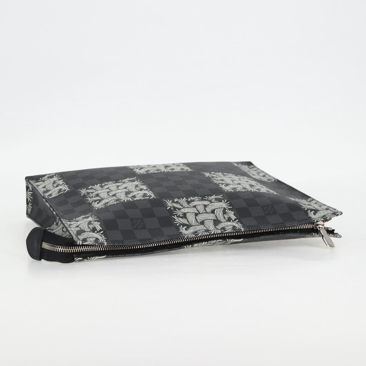 LOUIS VUITTON Damier Christopher Nemeth Pochette Voyage N61234 Auth 133622M