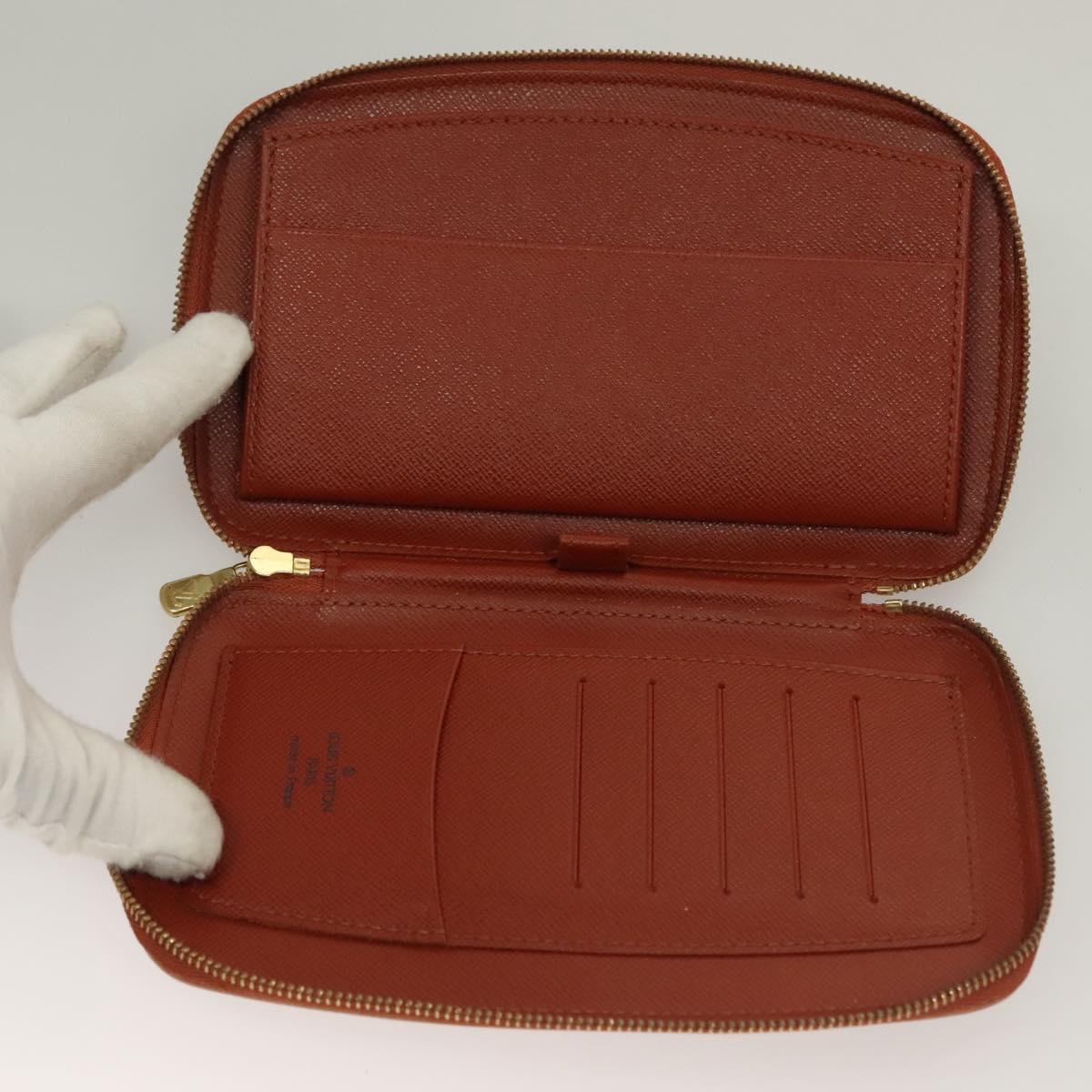 LOUIS VUITTON Epi Agenda geod Wallet Brown LV Auth 133628