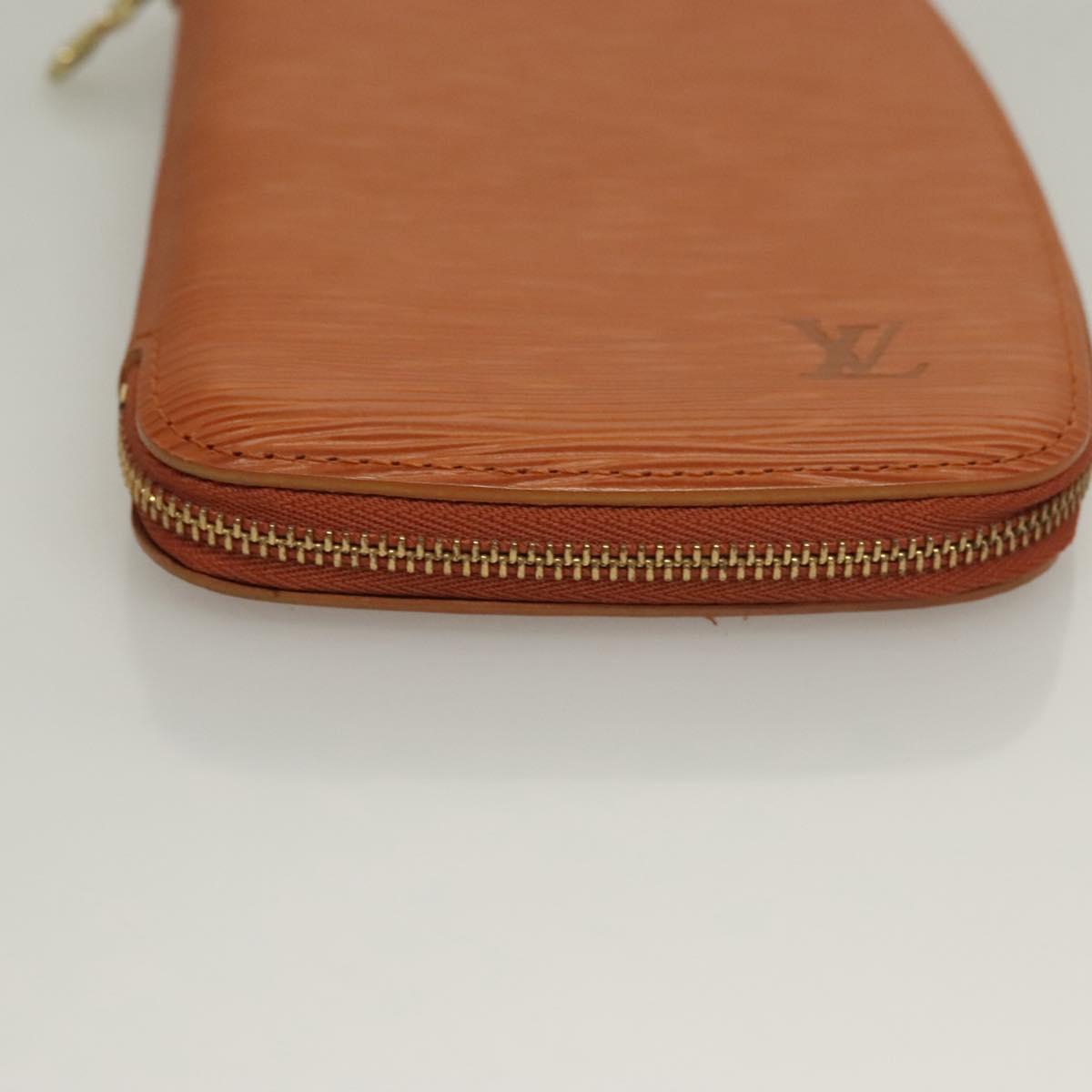LOUIS VUITTON Epi Agenda geod Wallet Brown LV Auth 133628