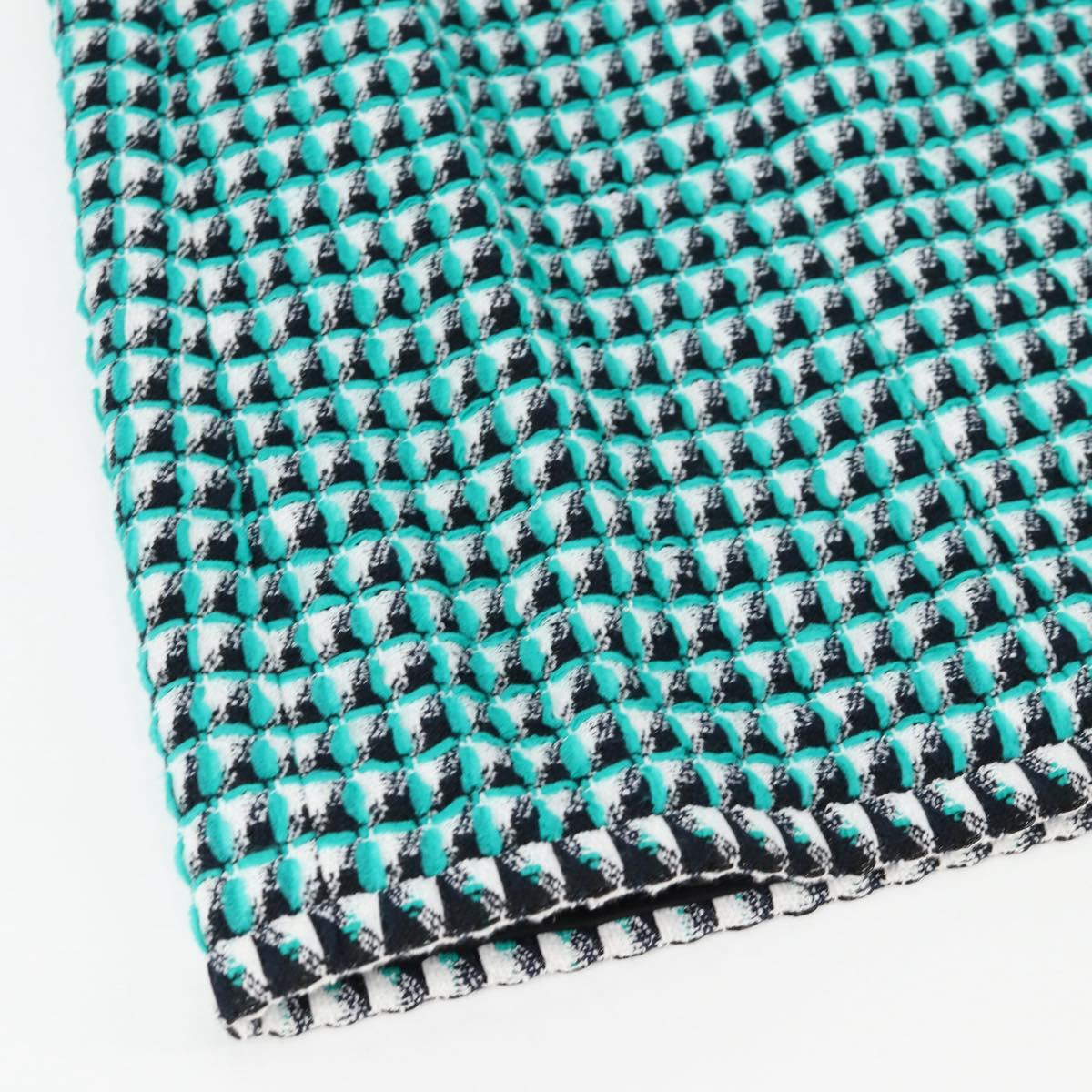 CHANEL Skirt Tweed Green Black CC Auth 133643M