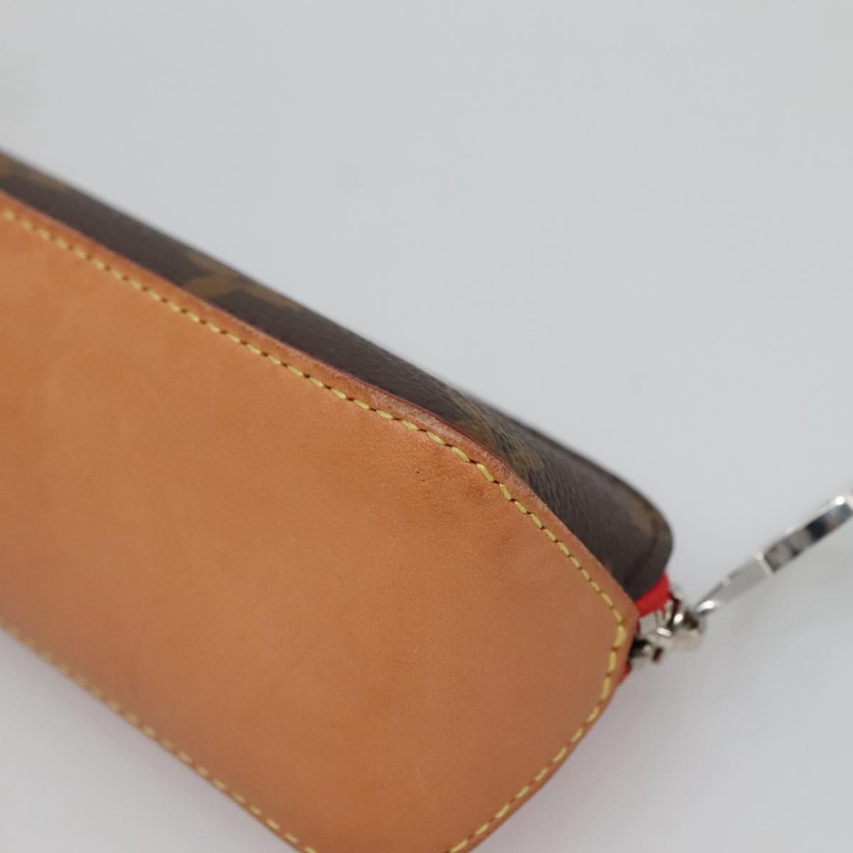 LOUIS VUITTON Monogram Trousse Elizabeth Pen Case GI0009 LV Auth 133666