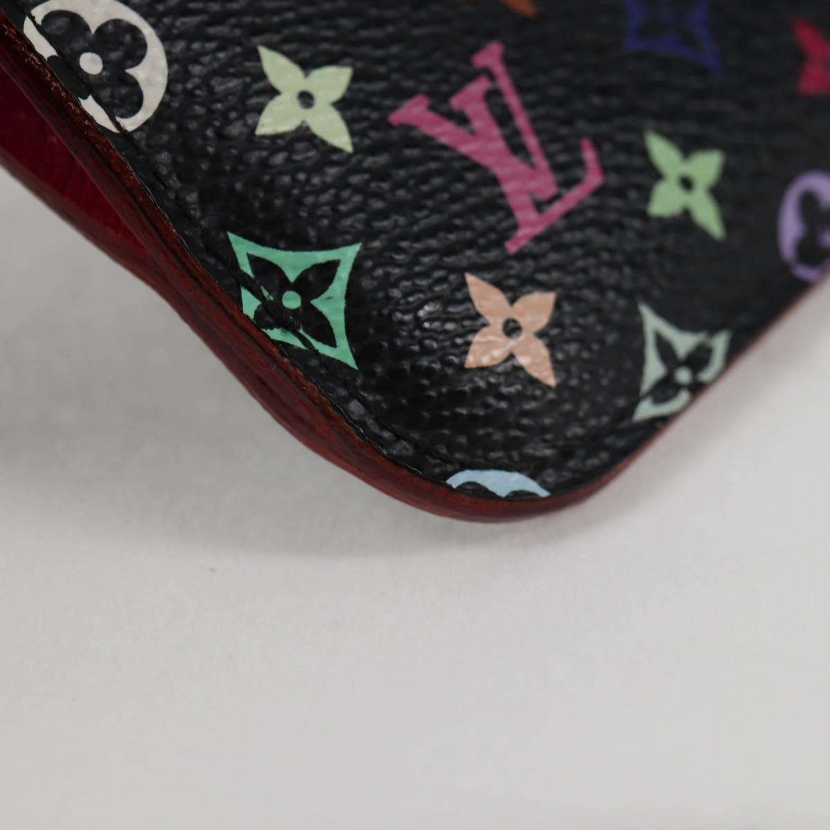 LOUIS VUITTON Multicolor Pochette Cles NM Coin Purse Black M60279 Auth 133667V