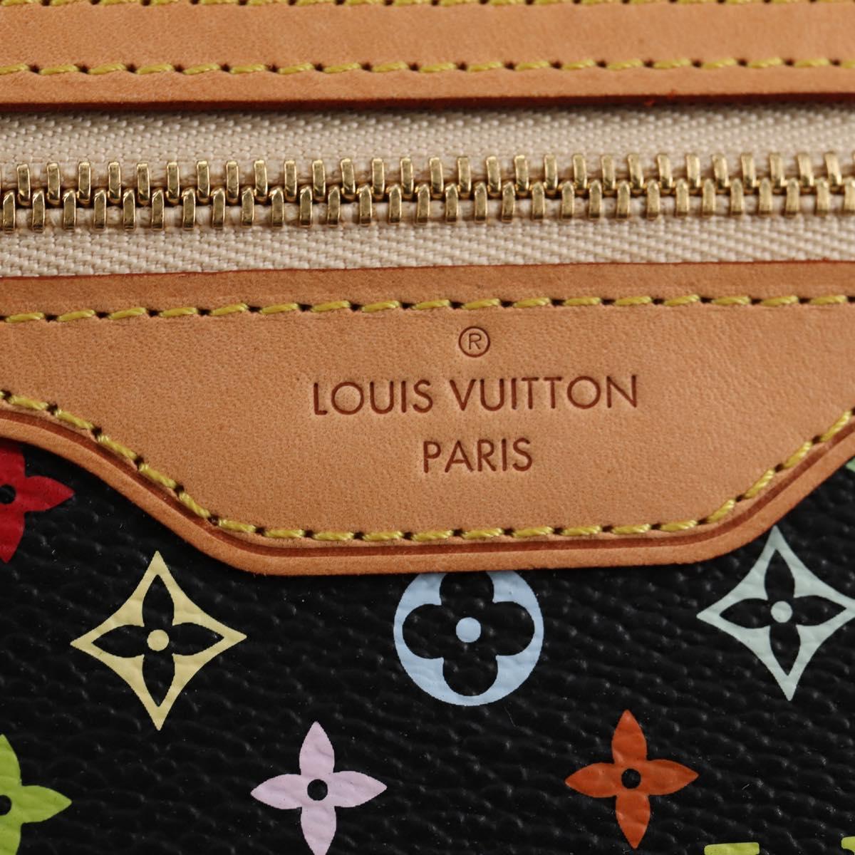 LOUIS VUITTON Monogram Multicolor Pochette GM Pouch Black M60030 LV Auth 133668SAV