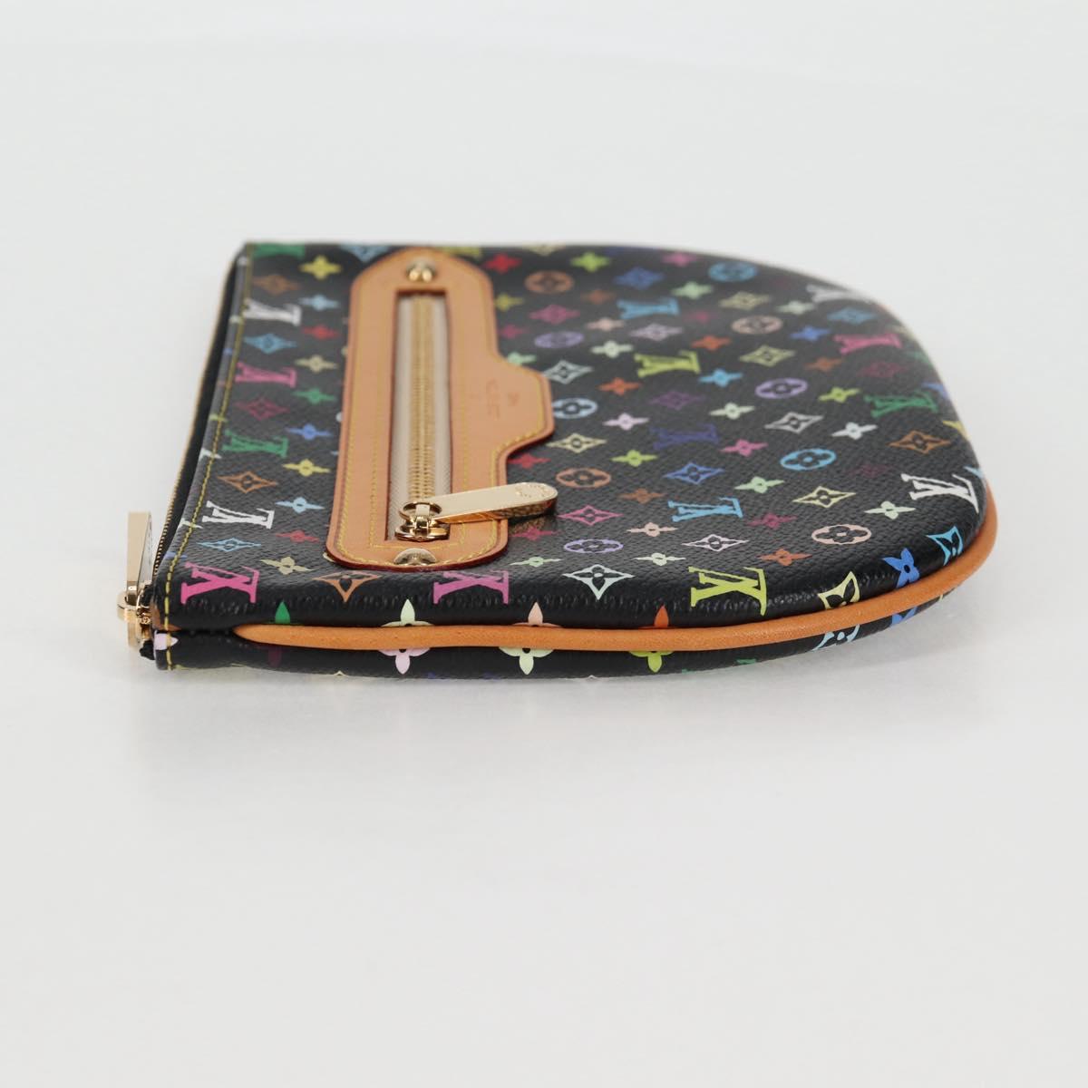 LOUIS VUITTON Monogram Multicolor Pochette GM Pouch Black M60030 LV Auth 133668V