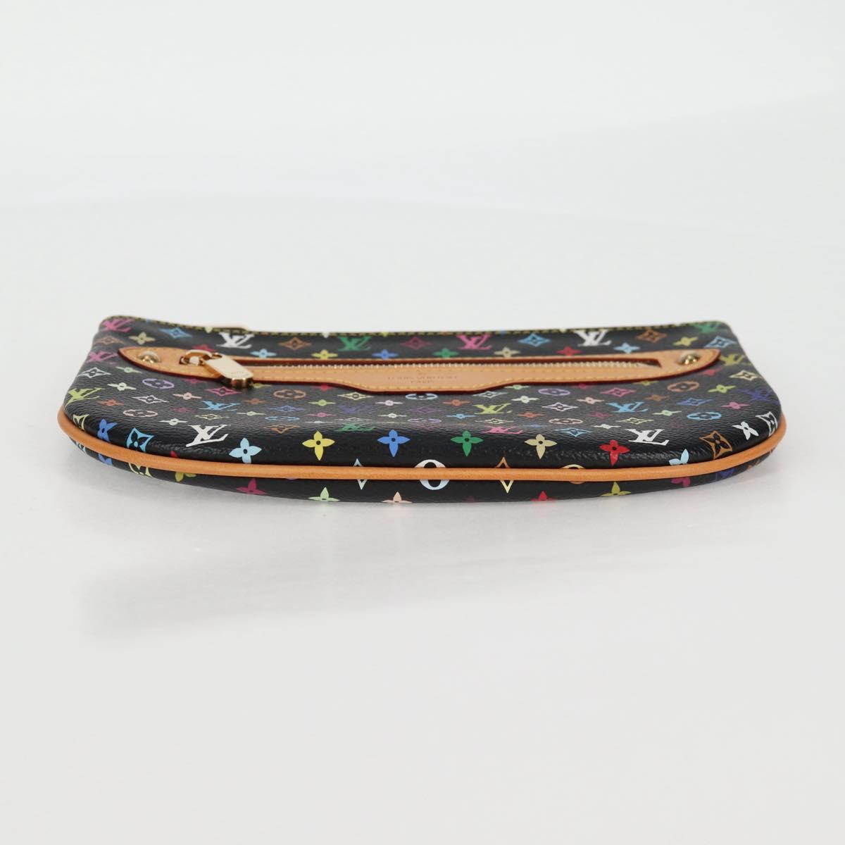 LOUIS VUITTON Monogram Multicolor Pochette GM Pouch Black M60030 LV Auth 133668SAV